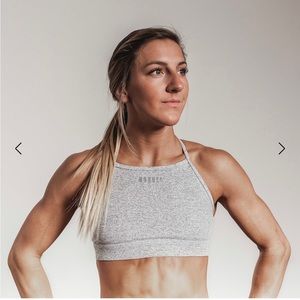 NoBull High Neck Sports Bra Plush Heather